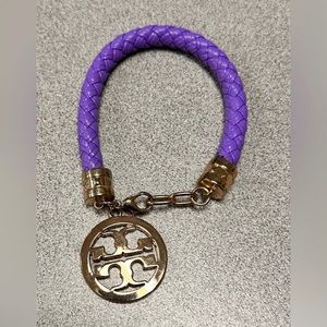 Tory Burch Logo Disc Rope Bracelet